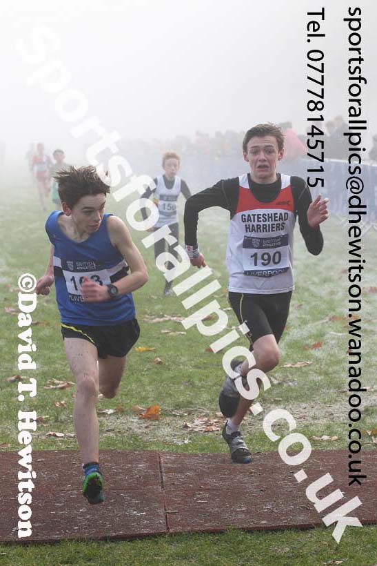Boys under-13s, European Cross Country Trials, Sefton Park, Liverpool. Photo: David T. Hewitson/Sports for All Pics